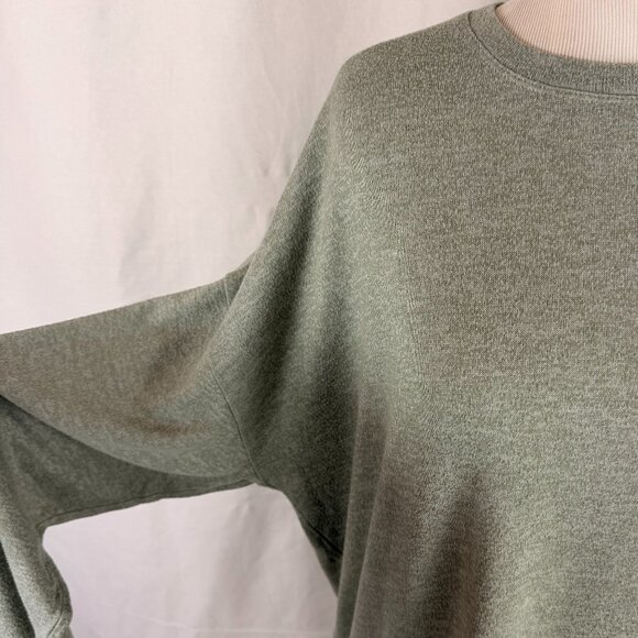 Athleta Women's Long Sleeve Oversized Top | Heather Light Green | Medium - Picture 2 of 9